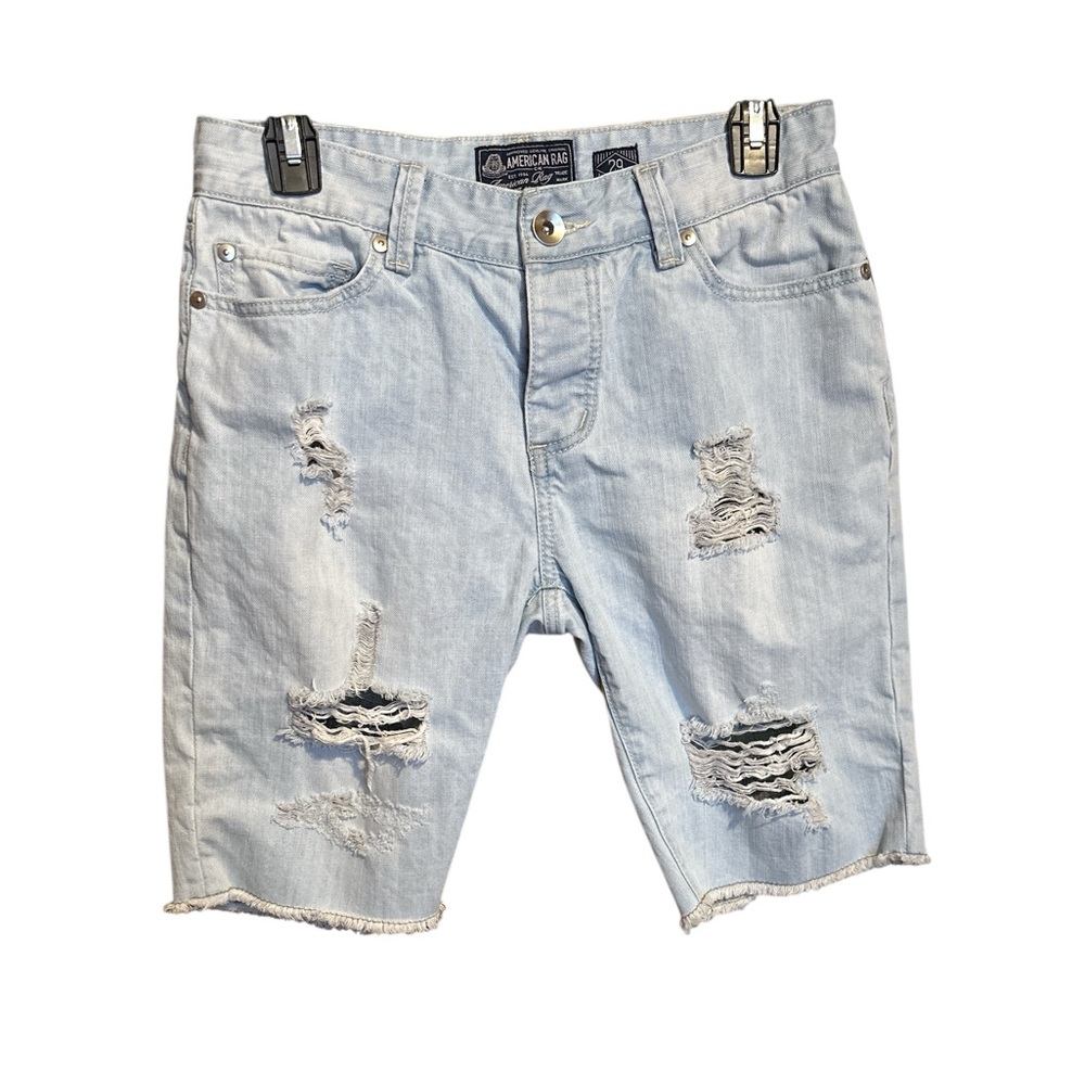 American Rag Light Blue Distressed Jean Shorts